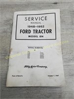 1948-52 Ford Tractor 8N Service Manaual