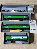 4 Athearn Miniature in Orig Boxes - F7A Powered BN