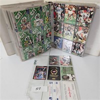 90's NFL Football Trading Card Lot / Binder