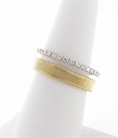 Marco Bicego 18K Yellow Gold Two Band Diamond Ring