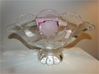 CLEAR GLASS FRUIT DISH