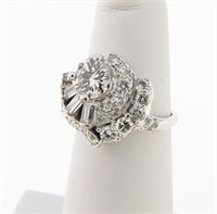Vintage Platinum Diamond Fashion Ring