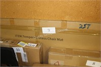 tempered glass chair mat