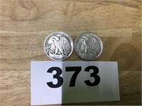 2 Silver Half Dollars