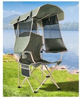 Folding Camping Chair with Shade Canopy for Adults