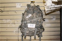 military bag with gear