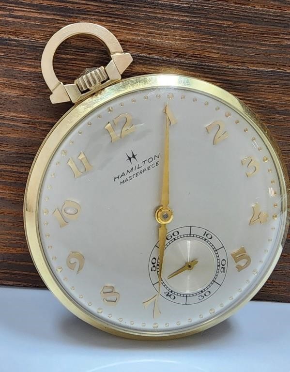 Hamilton Masterpiece Vintage Pocket Watch, 10K