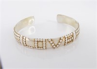 Sterling Silver "Love" Cuff Bracelet