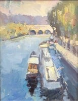 Randall S Harden 18x14 O/C Boats on the River