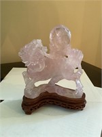 Rose quartz dragon, small nick