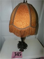 TABLE LAMP WITH FRINGED SHADE