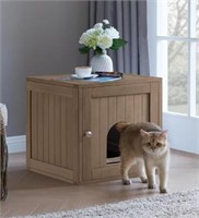 Indoor Cat House with Litter Box Enclosure READ
