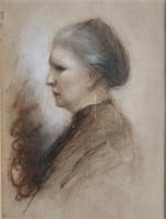 Glen C Henshaw 13x10 Pastel Portrait of a Woman