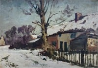 Arthur Wm Redgate 10x14 O/B Winter in the Village
