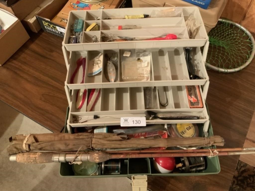 Tackle Box W/Contents, Fly Rod