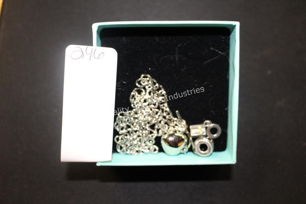 charm necklace & 3-charms (display)