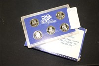 2001 US mint 50-state quarter proof set (display)