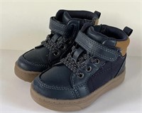 Cat & Jack Navy Blue Tan High Top Sneakers Sz 6T
