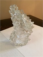 Carved clear glass figure