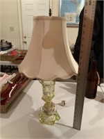 Small Vaseline Glass Lamp