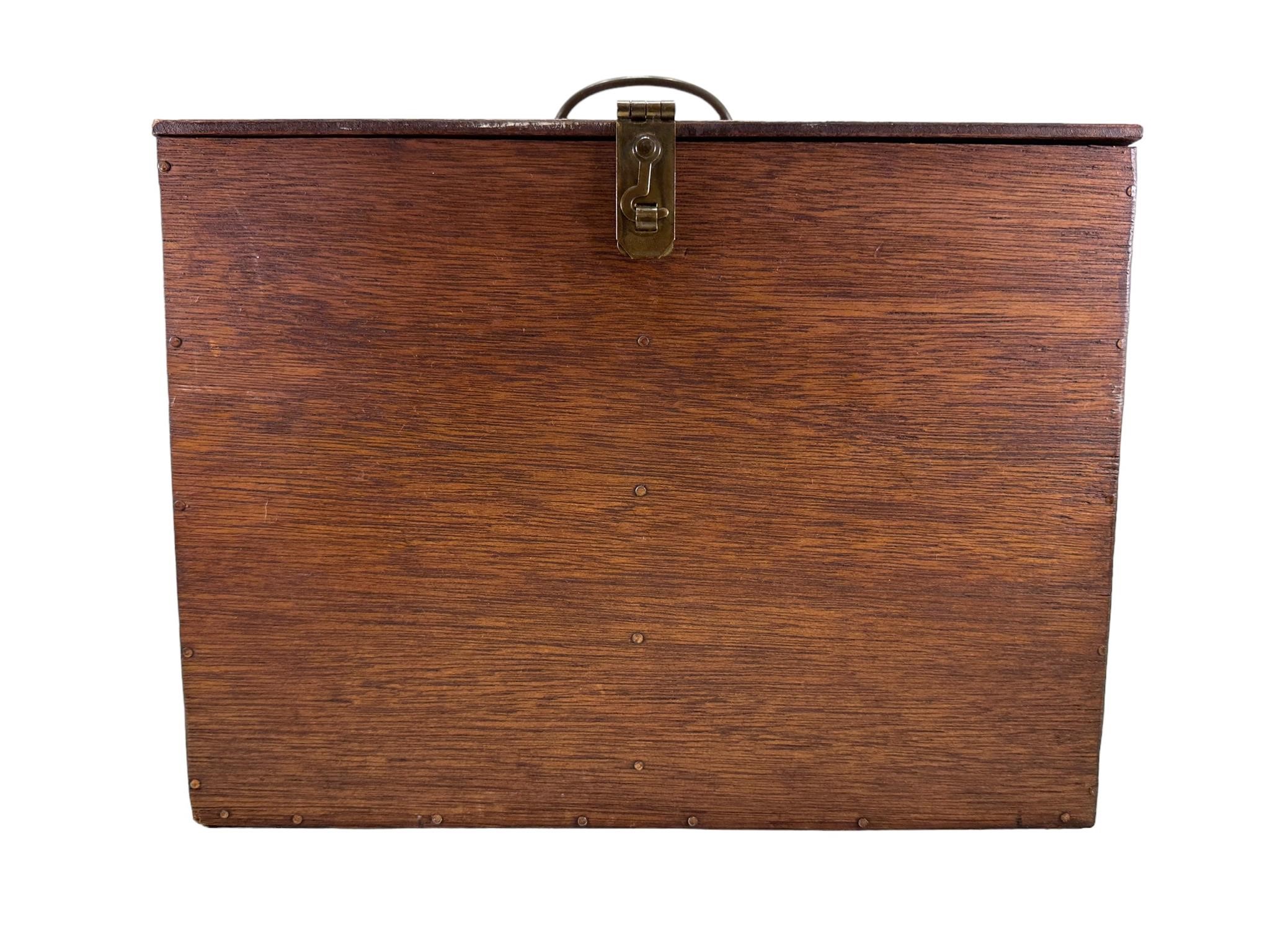 Antique Document Box w/ Brass Accents