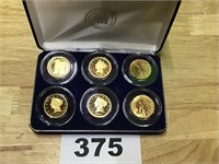 $5 Rare Gold Coin Tribute Replicas Set of 6