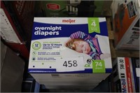 2-74ct overnight diapers size 4