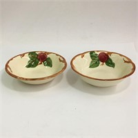 Pair Of Franciscan Apple Bowls