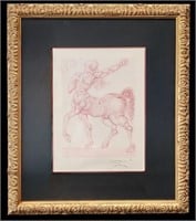 After Dali, Framed Lithograph, "The Centaur"