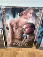 Framed movie poster for The Great Gatsby