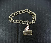 RARE 1970 REDS PRESS PIN CHARM BRACELET