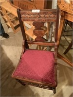 Walnut Chair w/ Inlays From Gottfried Hotel