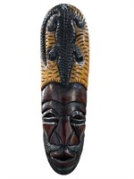 Wood Carved African Wall Hanging Mask