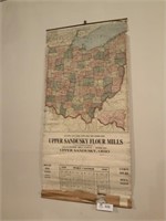 1922 Upper Sandusky Flour Mills County Map