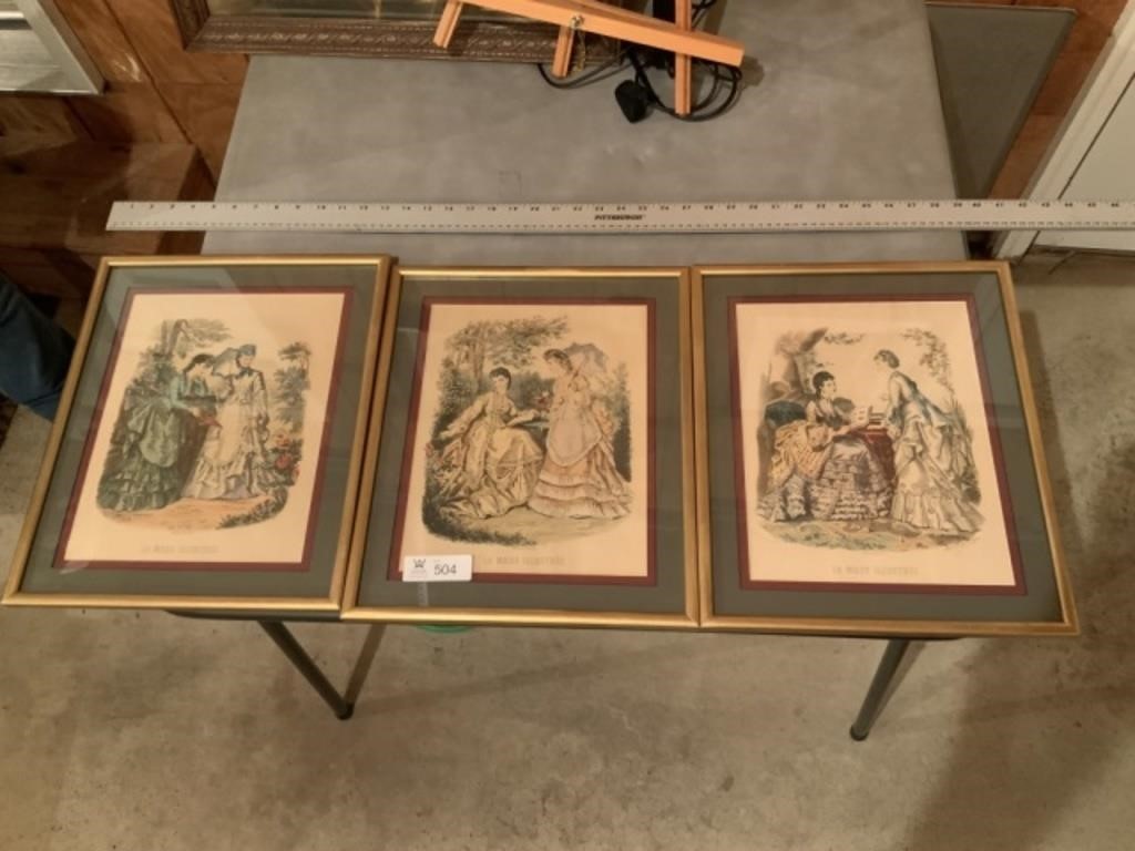 Godey Prints and Matching Frames