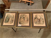 Godey Prints and Matching Frames