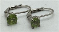 Sterling Silver Peridot Earrings