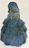 Blue Slag Glass Figural Bell