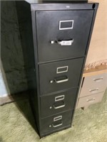 4 Drawer HON Metal Filing Cabinet-Black/letter