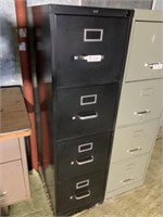 4 Drawer HON Metal Filing Cabinet-Black/letter