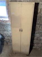 Metal 2 Door Cabinet (No Contents) 24" x 12" x 6
