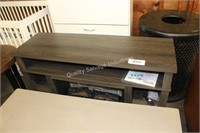 electric fireplace media console (lobby)