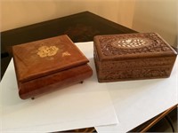 (2) wood boxes
