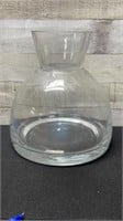 Large Very Heavy Vintage Glass Vase 11" High X 11"