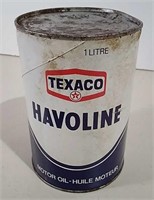 Unopened Texaco Havoline Motor Oil Can