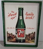 Vintage 7UP Wall Hanging 11.5x15"