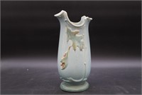Weller Pottery Blue Glaze Oak Leaf Vase