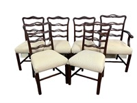 Set of 6 Ladder Back Dining Chairs