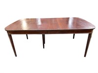 Dining Table w/ Inlay Trim & 2 Leaves