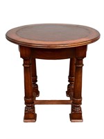Round "South Cone" Leather  Top Table